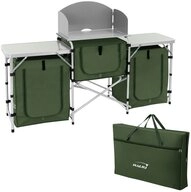 Hauki Campingschrank Camping K&uuml;che faltbar mit Tragetasche und Windschutz