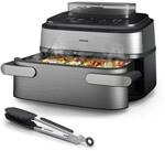 Philips Hei&szlig;luftfritteuse NA565/02 Steam Airfryer 5000 Series Megabasket, 9,5L