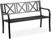 relaxdays Gartenbank Metall, schwarz
