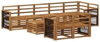 vidaXL Gartenlounge-Set Sofagarnituren Massivholz, (8-tlg)