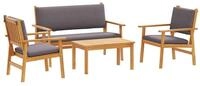 vidaXL Loungesofa Gartensofa-set 4 pcs Braun 120 x 65,5 x 79 cm Massivholz, 4...