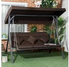 Outsunny Hollywoodschaukel Gartenschaukel mit Sonnendach, 3-Sitzer,...