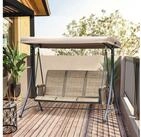 Outsunny Hollywoodschaukel mit Seitentasche, mit verstellbarem Sonnendach,...