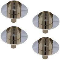 Spetebo Flaschenkerzenhalter Flaschen Teelicht Halter aus Metall - silber (Set,...