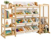 relaxdays Kinderregal Gro&szlig;es Kinderregal mit 12 Boxen