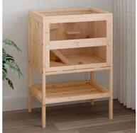 vidaXL Kleintierstall, Hamsterk&auml;fig 55x40x80 cm Massivholz Tanne