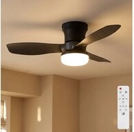 GLOBO LIGHTING Deckenventilator, Deckenventilator Ventilator L&uuml;fter schwarz...