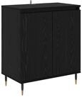 vidaXL Sideboard Sideboard Schwarz Eichen-Optik 60 x 35 x 70 cm Holzwerkstoff...