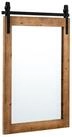 COSTWAY Dekospiegel, mit Holzrahmen und Metallhalterung, 76,5x56cm