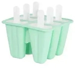 Intirilife Eisform, (1-tlg), Silikon Eisform mit 6 Mulden Eiscreme Form BPA-frei