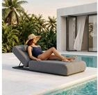 IDIMEX Gartenliege TROPEA, Gartenliege gepolstert mit verstellbarem Kopfteil