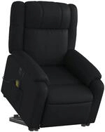 vidaXL Sessel Massagesessel mit Aufstehhilfe Elektrisch Schwarz Kunstleder...