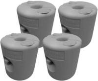 Spetebo Standfu&szlig; Kunststoff Pavillon Standf&uuml;&szlig;e grau - 4er Set (4er Set),