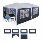 relaxdays Pavillonseitenteil Blaue Pavillon Seitenteile im 6er Set, 300x200 cm