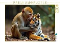 CALVENDO Puzzle CALVENDO Puzzle &Auml;ffchen mit jungem Tiger, 2000 Teile...