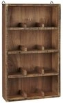 Ib Laursen Wandregal Wandregal Regal 4 Ablagen mit Fachteilern 12 F&auml;cher Holz...