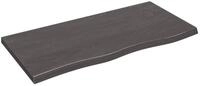 vidaXL Wandregal 100 x 50 x 4 cm Wandregal Dunkelgrau 100x50x4 cm Massivholz...