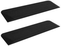 vidaXL Verkehrsschild Schwellenrampen 2 Stk. 110x32x3,8 cm Gummi, (2 St)