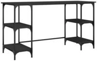 vidaXL Schreibtisch Schreibtisch Schwarz 140x50x75 cm Metall und Holzwerkstoff