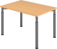 HAMMERBACHER Schreibtisch Schreibtisch 120x80cm Buche/Graphit