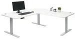 Mendler Eckschreibtisch D40, Computertisch elektrisch h&ouml;henverstellbar 178 x 178 cm