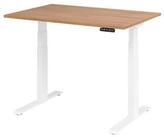 HAMMERBACHER Schreibtisch Schreibtisch el 120x80cm wei&szlig;/nussbaum