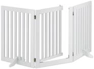 relaxdays Universalschutzgitter Wei&szlig;es Absperrgitter mit T&uuml;r 70 cm hoch