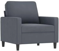 vidaXL Sessel, Loungesessel Dunkelgrau 60 cm Samt