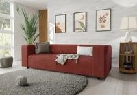 S-Style M&ouml;bel 3-Sitzer Sofa Gustav aus Cord-Stoff mit bequemem Sitz, mit