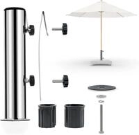 osoltus Kunststoffschirmst&auml;nder osoltus Edelstahl Universal Standrohr zu Granit