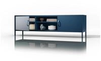 Jan Nowak Lowboard ROSARIA TV-Schrank XL Metall Stahl 170x40x50cm 2 T&uuml;ren...