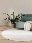 benuta Fellteppich Furry, rund, H&ouml;he: 11 mm, Teppich Wohnzimmer, Esszimmer,