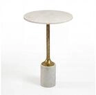Wohnling Beistelltisch WL7.477 Sofatisch Marmor Wohnzimmertisch 37cm Couchtisch