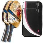 Butterfly Tischtennisschl&auml;ger 2x Timo Boll Gold 85021 + 2x Drive Case 2, Tischtennis
