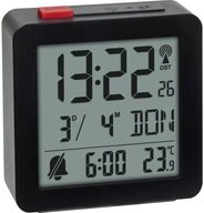 TFA Dostmann Wecker 60.2566.01 Funk Wecker Schwarz Alarmzeiten 1