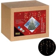 Idena LED-Lichterkette 400er, Eiszapfen, warmwei&szlig;, 10,27 m, f&uuml;r innen und...
