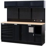 FEISTOS Werkbank EOS 11 Blackline, (1-tlg), inkl. Steckerleiste, abschlie&szlig;bare