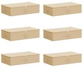 vidaXL Aufbewahrungsbox Aufbewahrungsbox 6 pcs Creme 70 x 40 x 18 cm Vliesstoff...