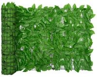 vidaXL Balkonsichtschutz Balkonabdeckung mit Gr&uuml;nen Bl&auml;ttern 200x75 cm