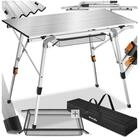 tectake Campingtisch Aluminium Klapptisch - faltbar, wetterfest, 90 x 52 x 47 -...
