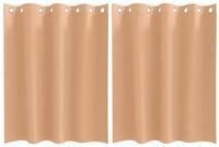 vidaXL Vorhang Verdunkelungs-Vorh&auml;nge mit Ringen 2 pcs Hellbraun 140 x 140 cm...