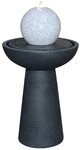 Dehner Gartenbrunnen Aurora, mit LED Beleuchtung, 47 x 88 x 47 cm, Polyethylen,