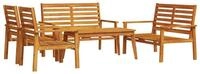 vidaXL Gartenlounge-Set 5-tlg. Garten-Lounge-Set Massivholz, (1-tlg)