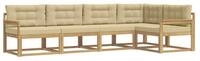 vidaXL Gartenlounge-Set Outdoor-Sofagarnitur mit Kissen 4 pcs Wei&szlig; und Beige
