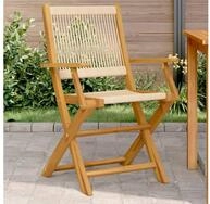 vidaXL Gartenstuhl, Gartenst&uuml;hle 2 Stk. Beige Massivholz Akazie und...