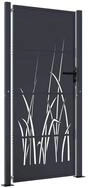 vidaXL Gartentor Gartentor Anthrazit 100x175 cm Stahl Gras-Design