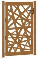vidaXL Gartentor Gartentor 100x150 cm Cortenstahl Helles Design
