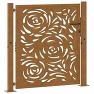 vidaXL Gartentor Gartentor 100x100 cm Verwitterungsstahl Flammendesign