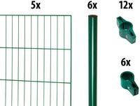 GARDEN 'N' MORE Einstabmattenzaun mit Rundpfosten, (Set), 5 Elemente f&uuml;r 10 m,...