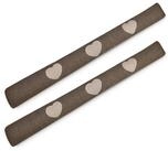 Beautissu Zugluftstopper 2er Set Zugluftstopper 100 cm lang Tuuli HR, Braun,